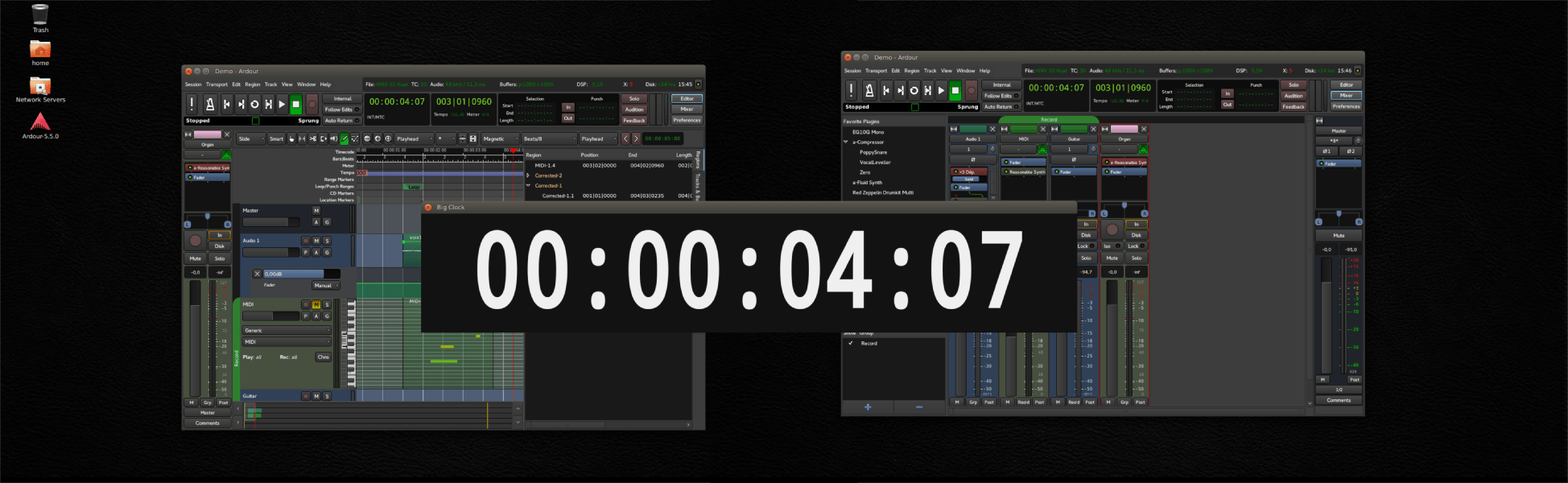 The big clock filling a screen